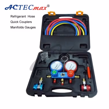 ACTECmax Juego Manómetro R134a PSI II ACTECmax HE5286A — Herramienta A/C Colombia