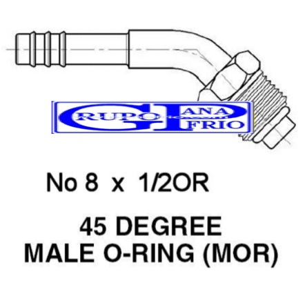 GP Fitting Macho-Oring Semicurvo 13/32" GP FT0157 Colombia