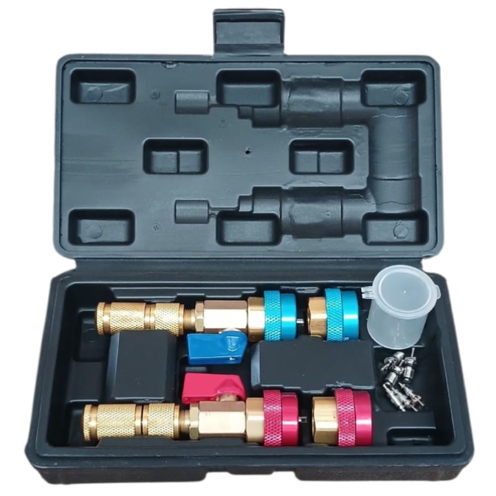 SACA GUSANILLO TODOS KIT DE HERRAMIENTAS PARA CAMBIO DE GUSANILLO R134A A R1234YF (Sin DescArgAr) HE6578M Colombia
