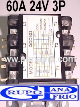 CONTROLES Y ACCESORIOS TODOS CONTACTOR 60 AMPERIOS 3 POLOS 24V GP RC1214 Colombia
