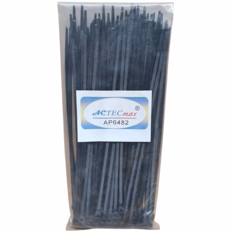 ACTECmax Amarres Plásticos 3,6x200mm Negro (100un) ACTECmax AP6482 Colombia