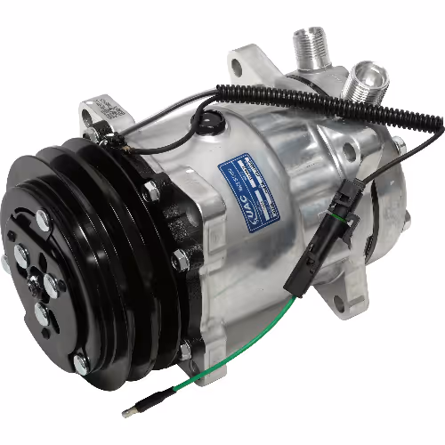 UAC Compresor 709 Oreja Vertical OR JD (2A 132mm 12V) SHD 7H15 4654/4647/8024 UAC CP4647C Colombia