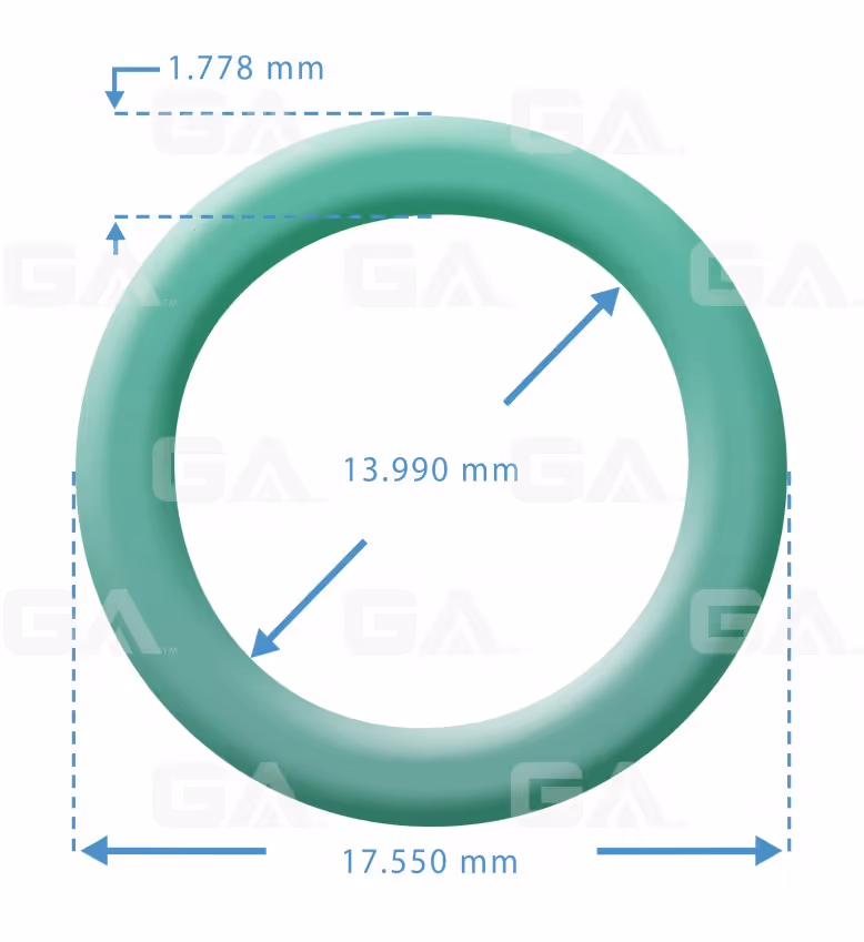 Oring Verde 1/2 (Kit 50pcs) OR0015 Colombia
