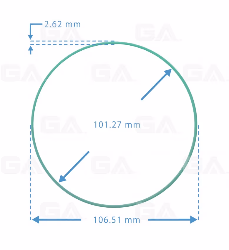 GA Empaquetaduras Oring de Cuello HT6 Verde Siliconado GA OR0155 Colombia