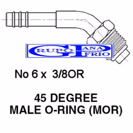 GP Fitting Macho-Oring Semicurvo 5/16" GP FT020156 Colombia