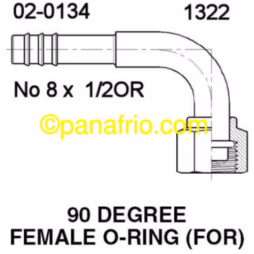 GP FITTING ORING CURVO 13/32" GP FT020134 Colombia