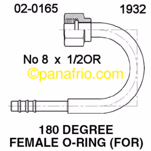 GP FITTING ORING 180º 13/32"x1/2" GP FT020165 Colombia