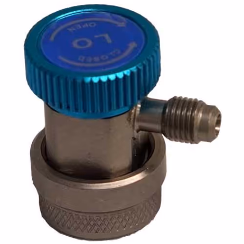 GW Cargador (Baja) R134 90° Azul (para Manguera Manómetros) GW HE0002W Colombia