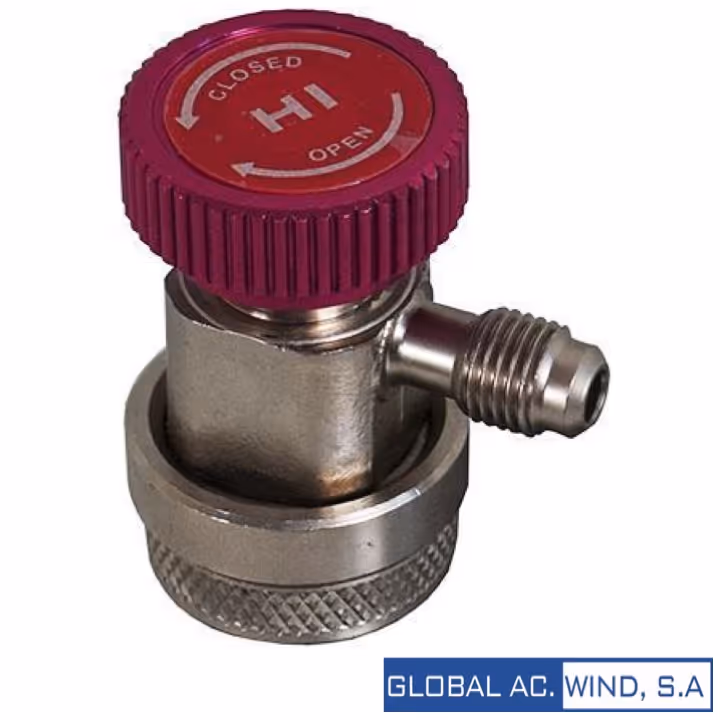 GW Cargador (Alta) R134 90° Rojo (para Manguera Manómetros) GW HE0006W Colombia