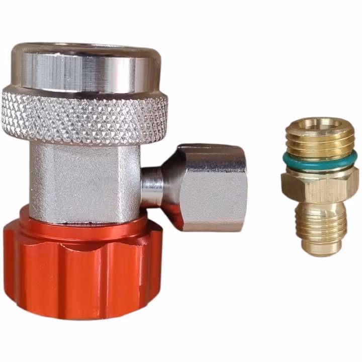 ACTECmax Cargador (Alta) R134 90° Rojo ACTECmax HE5064 — Herramienta A/C Colombia
