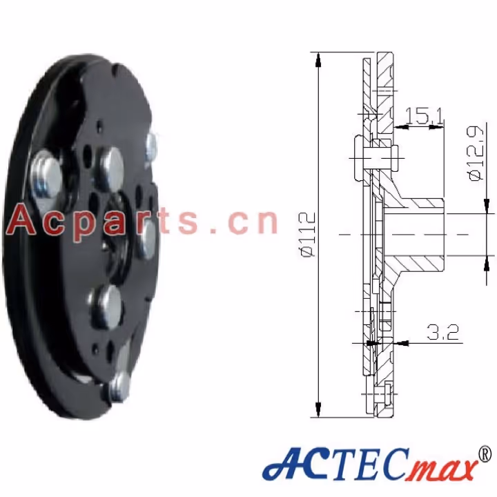 Plato de Clutch 709 152mm AC PC6426A — Partes del Compresor Colombia