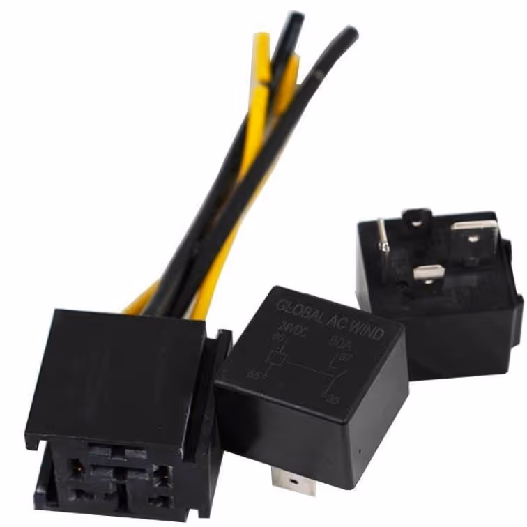 Relay Universal 4P 24V/80A con Soquet SW5003 Colombia